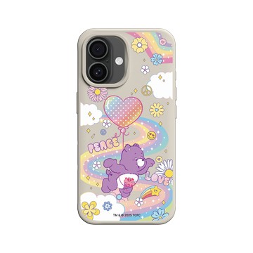 iPhone 16 SolidX 貝殼灰 - Care Bears - 翱翔天際