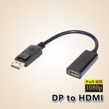 【免運活動中】DisplayPort(公)轉 HDMI(母)轉接線(15公分)