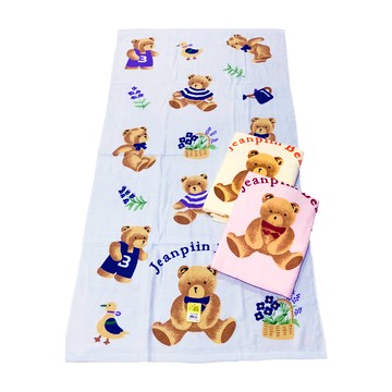 DASING 達興 Honey Rabbit 愛樂象 印花童巾 100%純棉 全程台灣製 超薄易乾  顏色隨機  1組