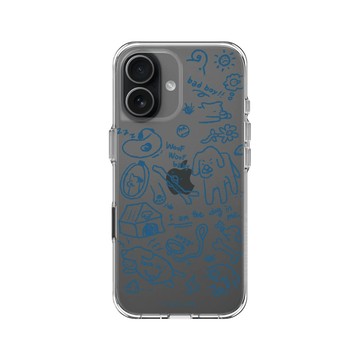 iPhone 17 Clear Case（相機按鈕） 透明 - 小貓貓們 Little Cattos - The Dog in me (Blue)