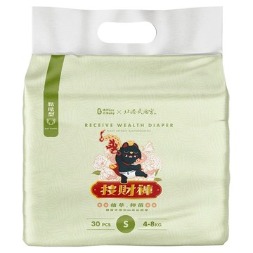 波比 PureBaby 植萃抑菌接財褲 黏貼型 4~8kg  S  30片