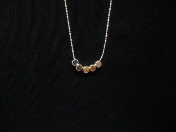 立體方型/似方非圓項鍊 (多色款) 歐美風格/簡約項鍊-全鍊包K金