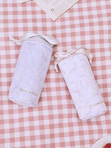 氣質蝴蝶結緞帶圖案束口保冷杯套(08001516200) - Maison de FLEUR