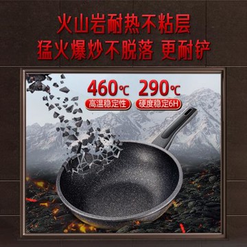 SSGP 炒鍋不粘家用電磁爐麥飯石炒菜鍋 麥石鍋具可立平底不粘煎鍋