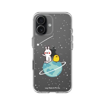 iPhone 17 Clear Case（相機按鈕） 透明 - 懶散兔與啾先生 Lazy Rabbit and Mr.Chu - 小宇宙