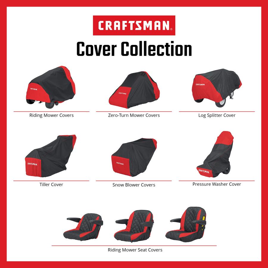 Craftsman 2段階ガス除雪機カバー ブラック レッド