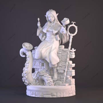 【台灣出貨】✨免運 瑪露希爾GK白模3d打印迷宮飯瑪露希爾手辦新款 diy白模