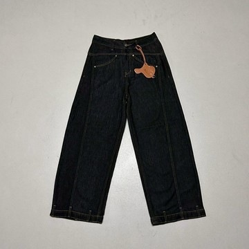 【PORY STORE】獨家❗️韓系立體車線牛仔褲 實拍 落地 牛仔寬褲 牛仔長褲 男生 牛仔褲 附吊飾