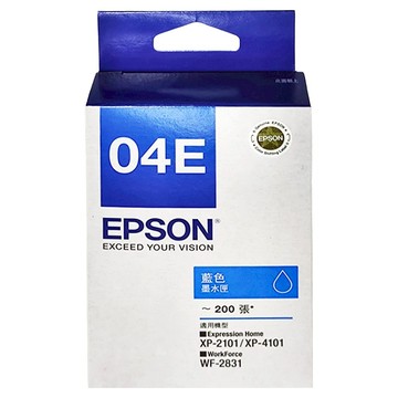 EPSON 台灣公司貨 墨水匣 C13T04E250  藍色  1個