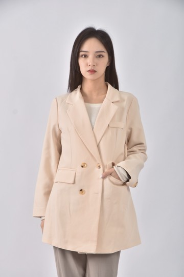(S) 夢幻服飾質感杏色外套