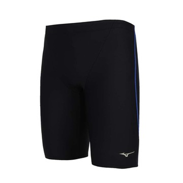 MIZUNO SWIM 男七分泳褲-游泳 四角泳褲 平口泳褲 美津濃 N2MBAA1392 黑藍