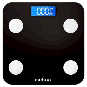 muhan 藍牙體重機 電池款  1個  帝王黑  BLTZC26F