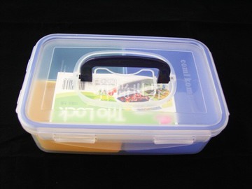 韓國進口comi komo 手提加厚多格儲物密封保鮮盒 樂扣便當餐盒
