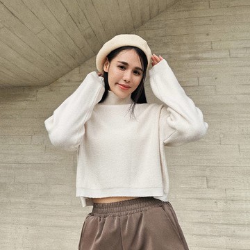 韓系素色羊毛貝雷帽-杏【KT27339】