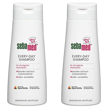 sebamed 施巴 EVERY DAY SHAMPOO 清潔溫和洗髮乳 中性配方 植物基底活性成分 深入清潔 無皂無鹼 溫和不刺激  200ml  2瓶
