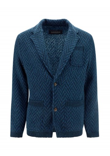 Sun House - Edo Cardigan - Mens - Blue