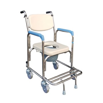 來而康 耀宏 機械椅 (未滅菌) YH125-1 不鏽鋼 洗澡椅 回型墊 軟背 把手 便盆椅 沐浴椅 便椅 YH1251