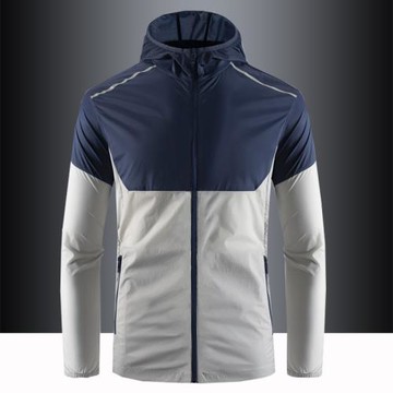 冰絲防曬衣男超薄夏季外套防紫外線皮膚衣運動夾克釣魚連帽防曬服