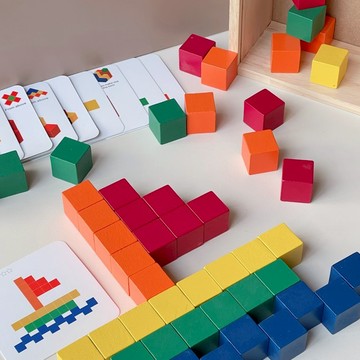 數學空間思維玩具 訓練邏輯教玩具 正方體積木 小學生幾何方塊 拼裝疊疊高