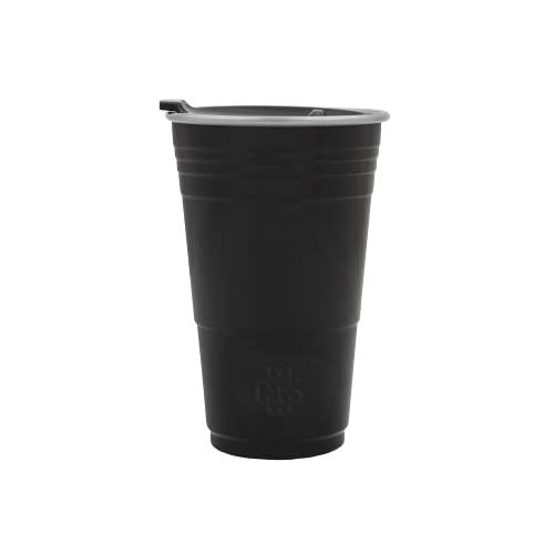 The Wyld Cup トリプル断熱ステンレススチール個人パーティーカップ 16 oz ブラック