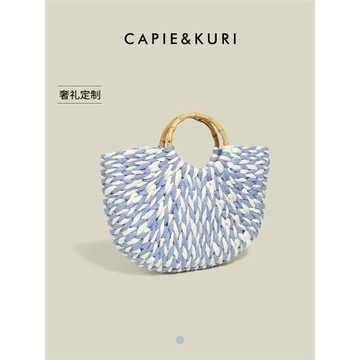 都淘小眾波西米亞風草編包女士2026新款大容量海邊度假通勤手提包