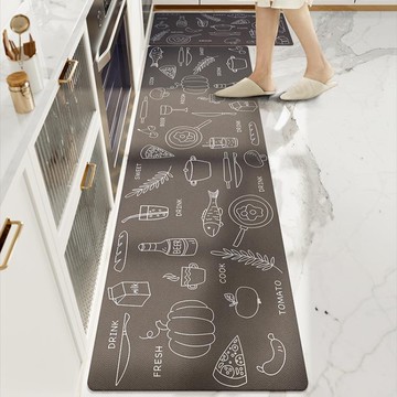 廚房地墊 防油防滑家用地毯 北歐防水可擦耐髒長條腳墊免洗pvc墊子