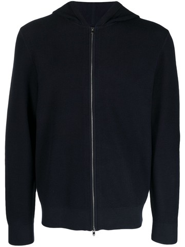 Theory - long-sleeve zip-up hoodie - men - Cotton/other fibers - XL - Blue