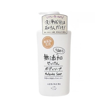 Additive free life 無添加生活 Mutenka Soap 沐浴乳，無香料，無著色，無對羥基苯甲酸酯  500ml  1瓶