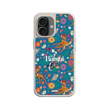 iPhone 17 SolidX 貝殼灰 - 迪士尼-經典系列 Disney Classics - 小鹿斑比 Bambi - Flower Pattern