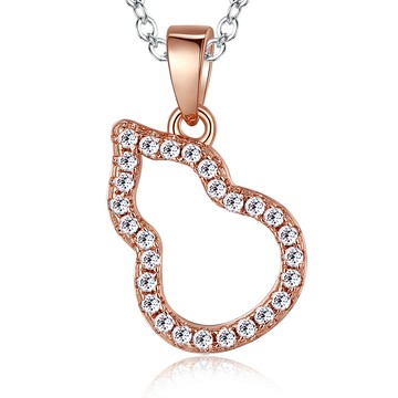 純銀項鍊．葫蘆．八心八箭．玫瑰金