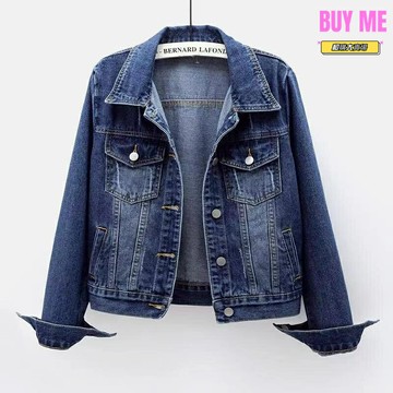 【短款修身】牛仔外套 夾克 開衫 上衣 外套 女裝 水洗做舊 單排扣 簡約百搭 春秋季穿搭 韓版潮流