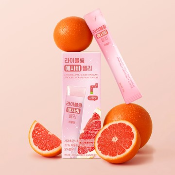 LIVELING Apple Cider Vinegar Stick Jelly #Grapefruit 10P