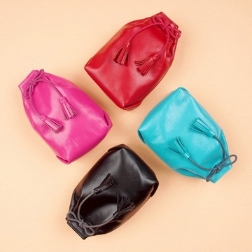 束口袋【流蘇羊皮相機袋 (中)M】收納袋 鏡頭袋 保護袋