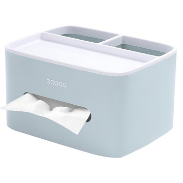 ecoco 意可可 收納面紙盒  藍色  ABS  PP  1個