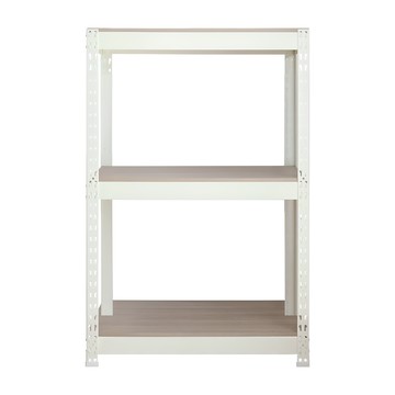 Power plus Rack 免螺絲靜音組裝式角鋼架 韓國製  白色  60×40×150cm  3層