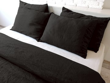 黑色麻枕套/黑色枕套/歐、美、台尺寸