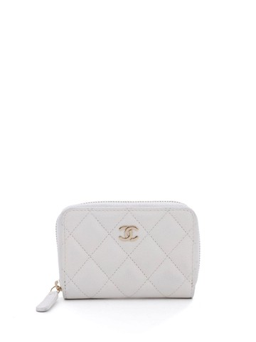 CHANEL Pre-Owned - 2020s caviar-leather wallet - women - CALFSKIN - One Size - White