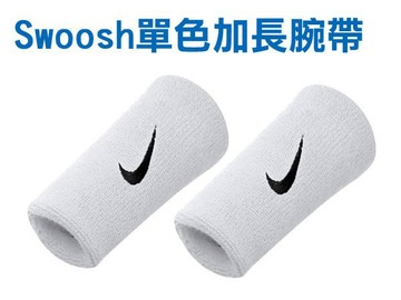 【98340945】NIKE Swoosh 單色加長腕帶( 慢跑 路跑 籃球 網球 羽球 一雙入≡排汗專家≡