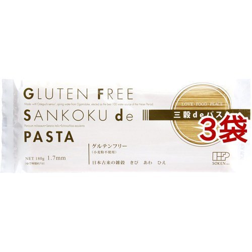 創健社 三穀deパスタ 180g*3袋セット  創健社