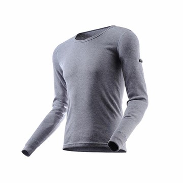 Route8八號公路男 WARM 圓領抗菌保暖衣 (麻灰）\b XL