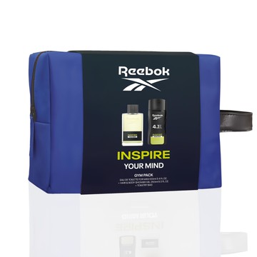 REEBOK 超越自我男性淡香水經典限量手拿盥洗包組 淡香水100ml+沐浴膠250ml+手拿包  1入
