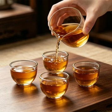 綠小茶杯小容量個人專用ins風簡約中式家用養生酒杯喝茶杯玻璃杯