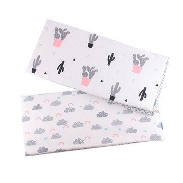 3組入 Muslintree嬰兒床防撞床圍 加厚防摔床墊