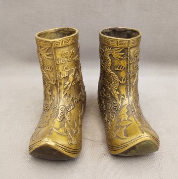 老貨舊貨 老物件 回流老貨 古董收藏 老家具 古玩雜項 純銅靴子