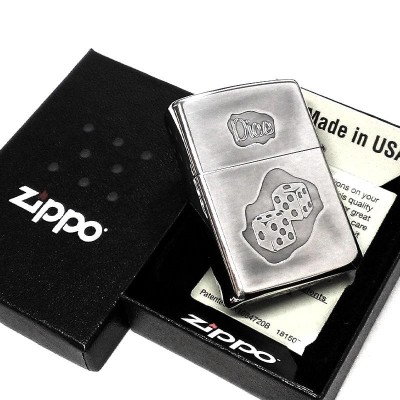 ZIPPO ライター ダイス GAME サイコロ ジッポ シルバーイブシ 両面加工 クラップス おしゃれ かっこいい メンズ プレゼント レディース  | LINEブランドカタログ