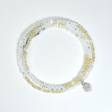 奧地利水晶香檳金及白色-眼鏡鏈/手鏈/口罩鏈/Airpods耳機鏈/項鏈