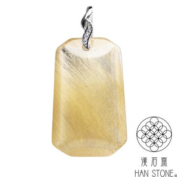 【漢石齋】天然鈦晶吊墜(17*27*8mm)