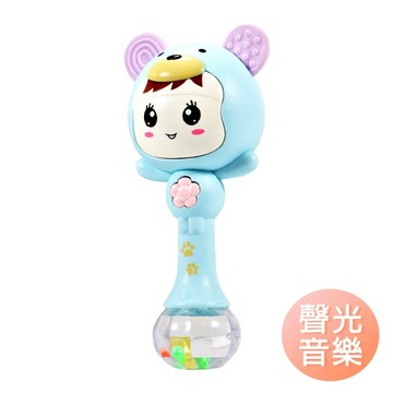 音樂沙槌 寶寶手搖鈴 嬰兒搖鈴 聲光手抓棒 沙錘 節奏音樂早教故事機-雪倫小舖