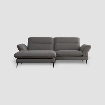 FLEXLUX Salino 貓抓布沙發 左轉角 245cm 深灰