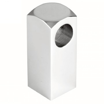 DAY&DAY 日日家居 304不鏽鋼掛桿固定座 中通  62 x 23 x 23mm  銀色  1個